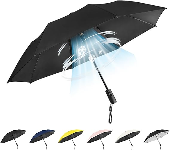 Fan Umbrella  مظلة بمروحة مدمجة