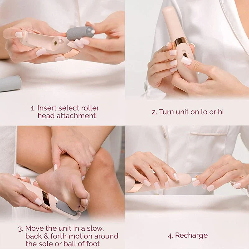 Electric Pedicure Foot File Callus Remover  جهاز إزالة الجلد الميت والعناية بالقدمين الكهربائي